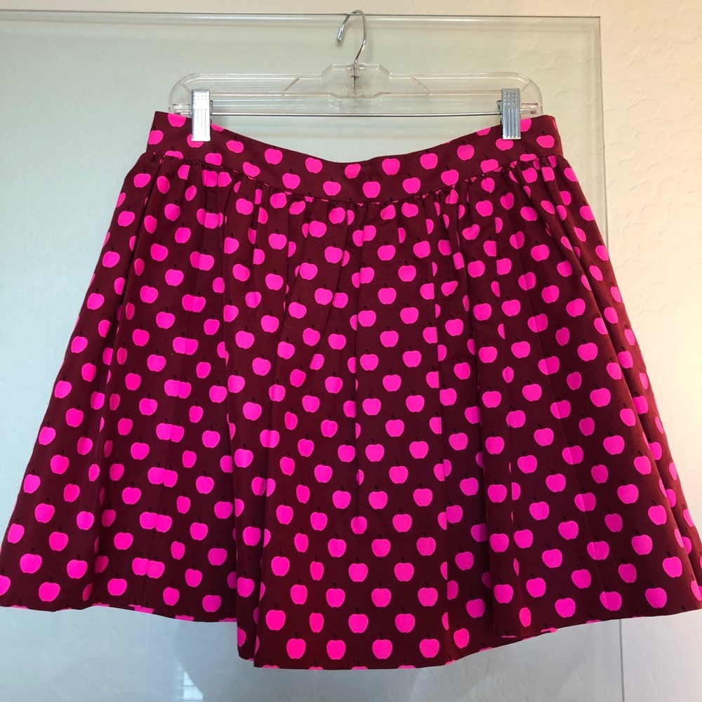 Kate spade Rare Coreen Apple printed cupcake skirt Size 12 Red & Pink - Picture 4 of 9